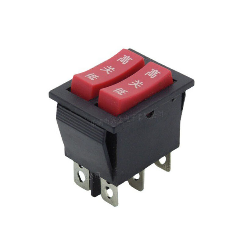 施韻令雙聯(lián)按鈕船型開(kāi)關(guān)6腳3檔電餅鐺開(kāi)關(guān)kcd3翹板開(kāi)關(guān)電源開(kāi)關(guān) kcd3